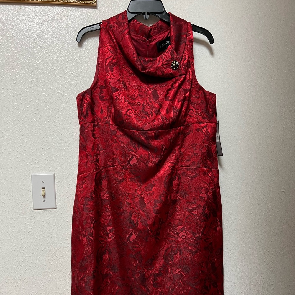 Chelsea Rose dress sz 14 red satin